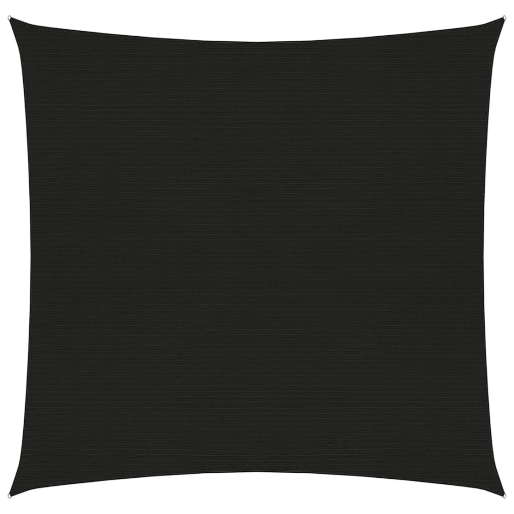 Vela de sombra 160 g/m² negra 7 x 7