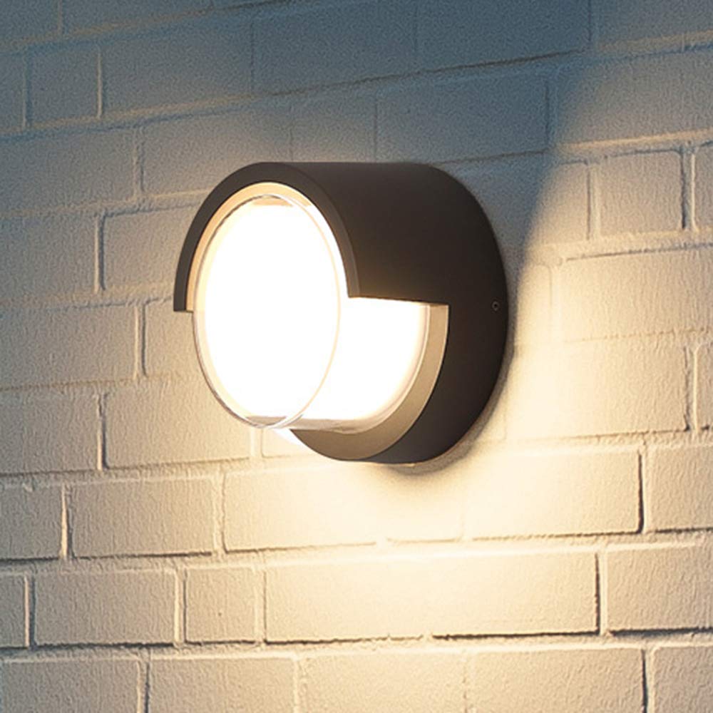 Luminária de parede exterior alumínio impermeável 12 w antracite