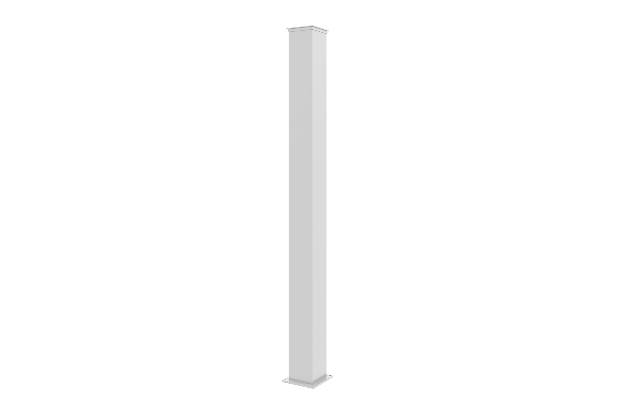 Poste eifel 15x15 em alumínio a.190cm - branco mate
