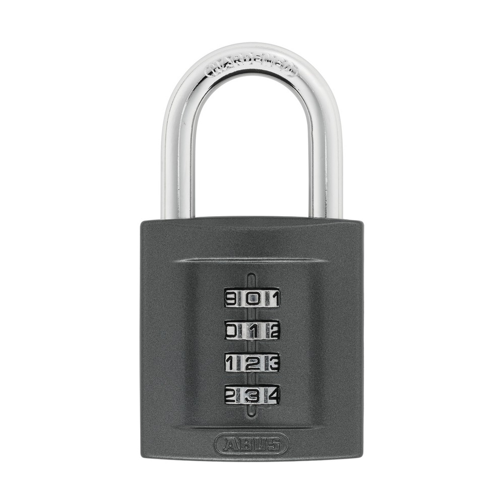 Cadeado de combinação preto de 4 dígitos - abus - 158/50 b/dfnli
