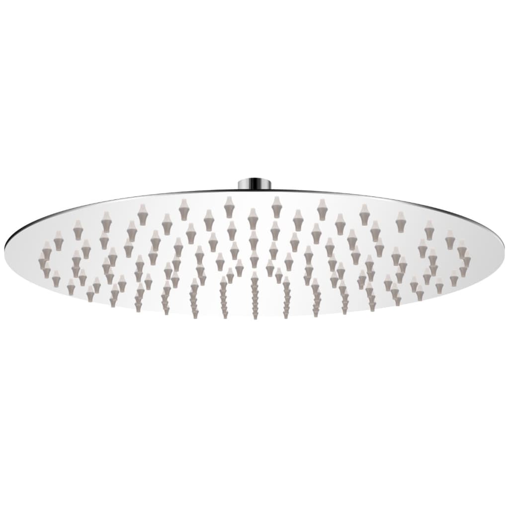 Cabezal de ducha redondo efecto lluvia acero inoxidable 30 cm