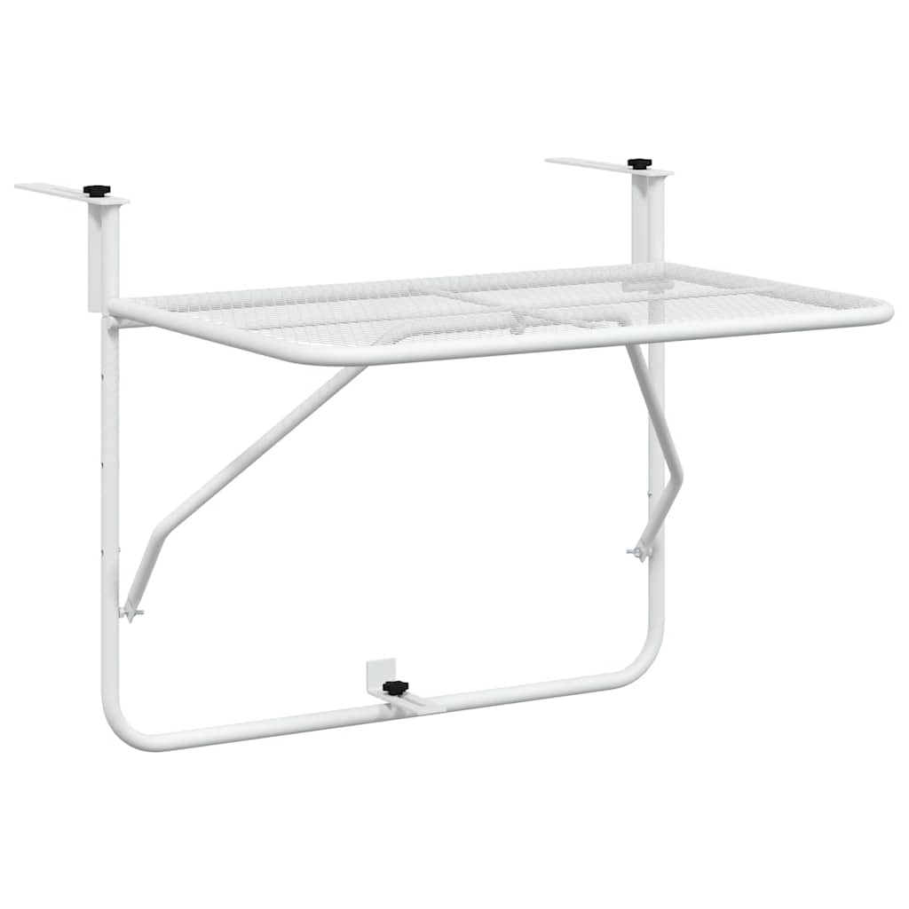 Mesa para varanda 60x40 cm aço branco