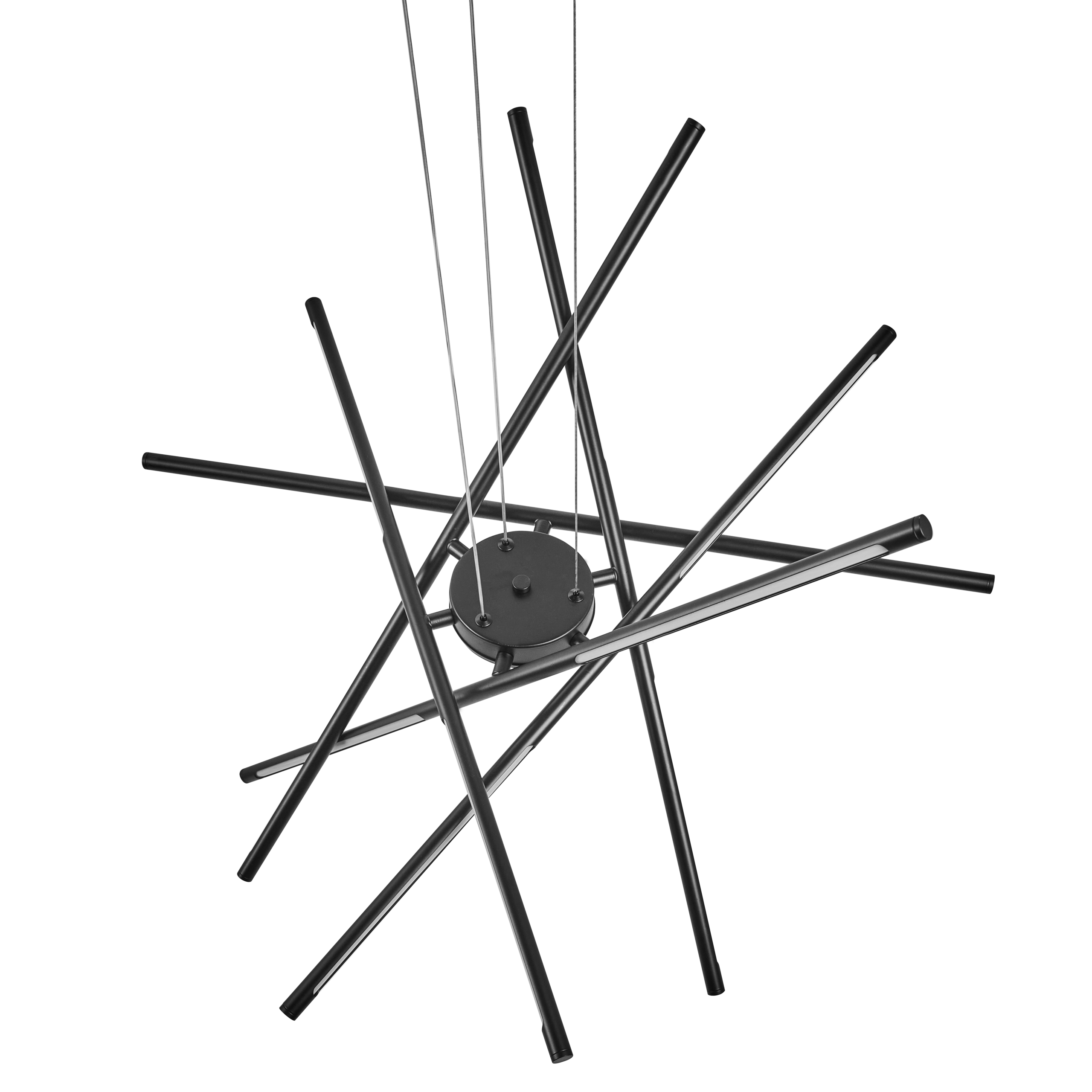 Candeeiro LED suspenso palun com regulador de intensidade metal preto