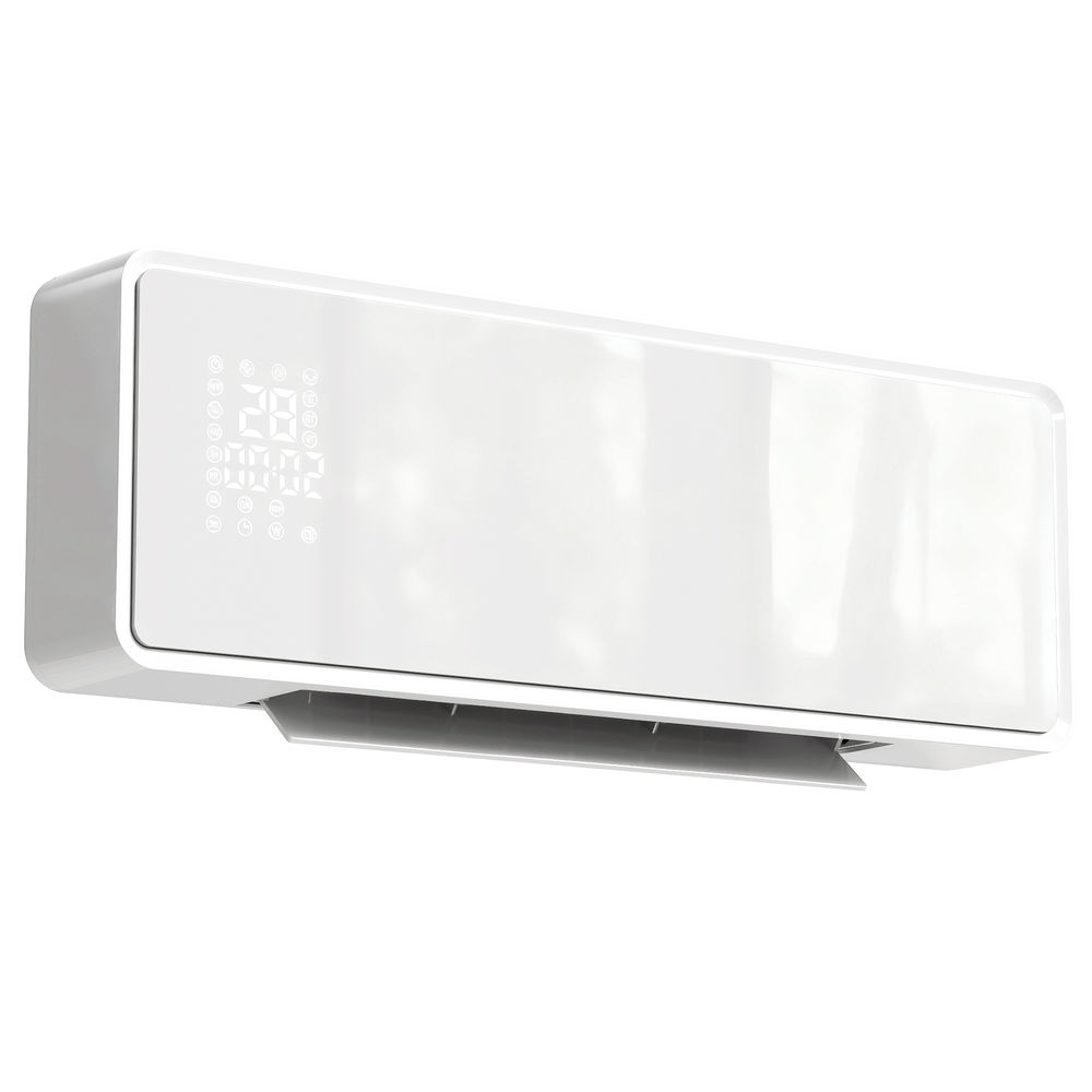 Aquecedor elétrico de parede 54x18,7x12,3 cm abs, pa e vidro color blanco