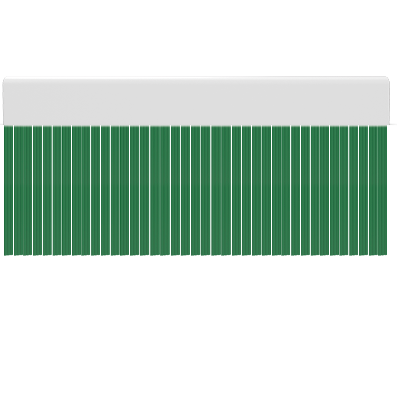 PVC onda verde cortina de porta opaca / 90 x 210