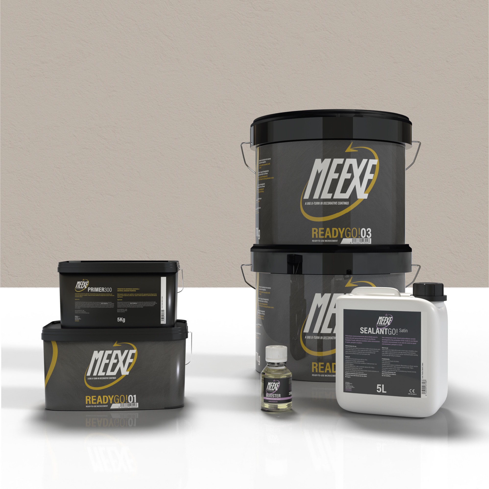 Kit microcemento 20m2 Meexe Ready Go! Spike Acetinado