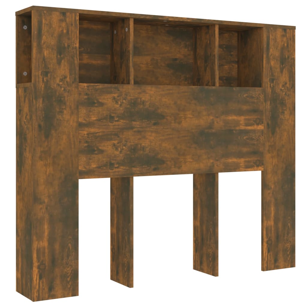 vidaXL mueble cabecero color roble ahumado 120x18,5x102,5 cm
