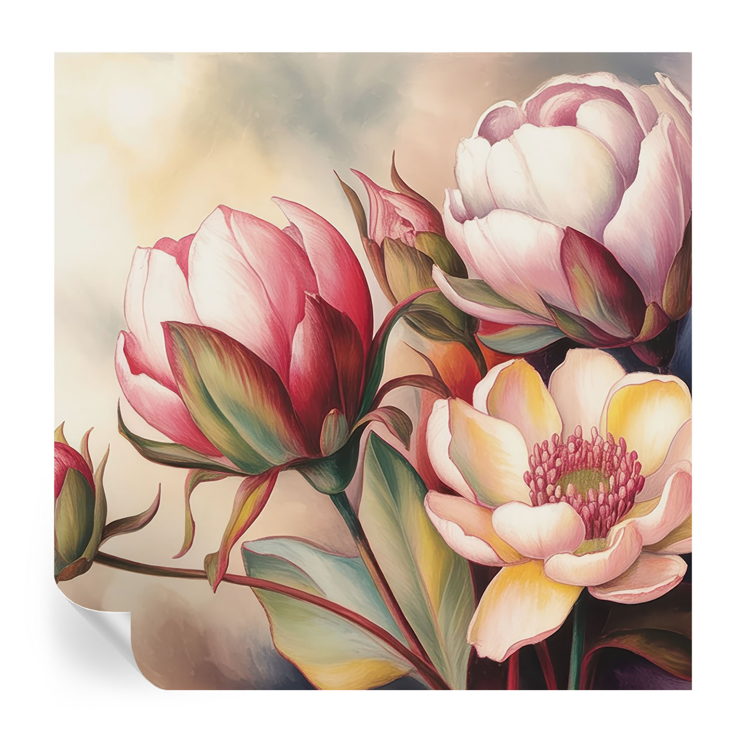 Papel de parede adesivo um buquê de flores 250x250 tulup