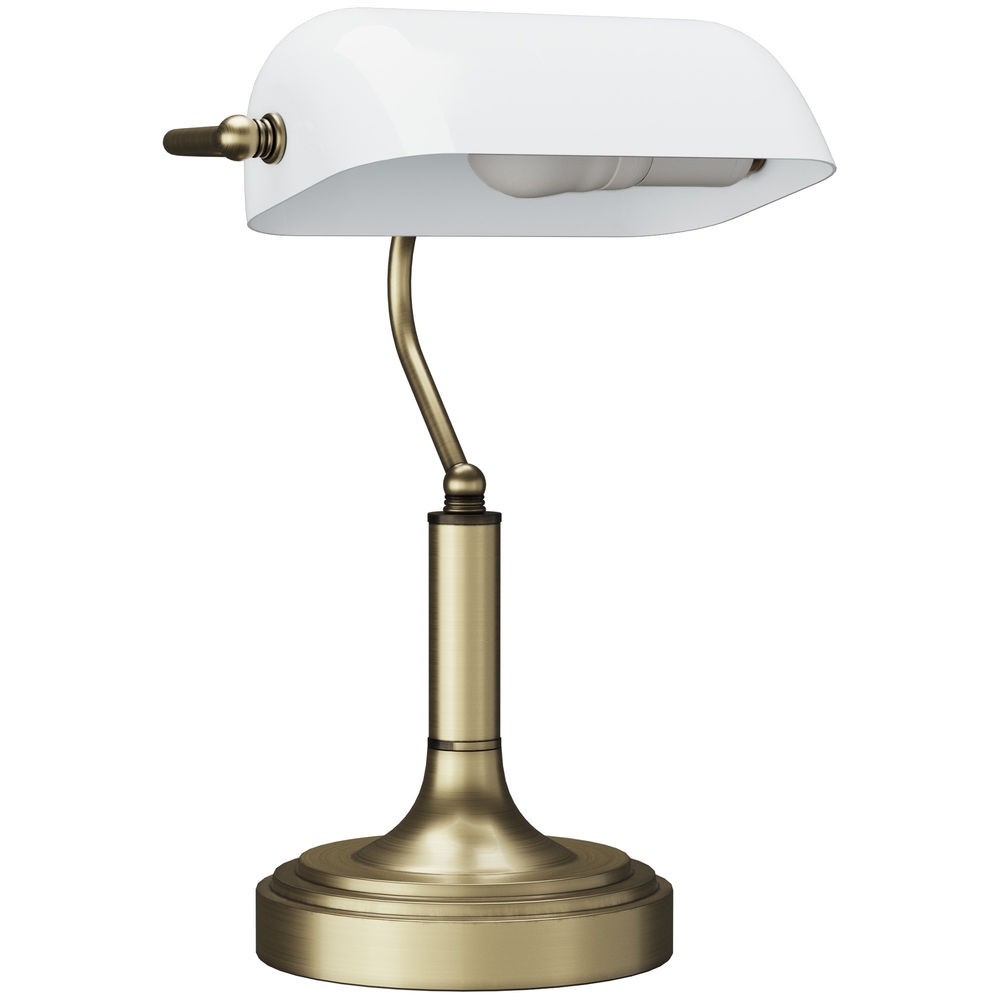Candeeiro de mesa 26,8x22x39,5 cm metal e acrílico color blanco Homcom