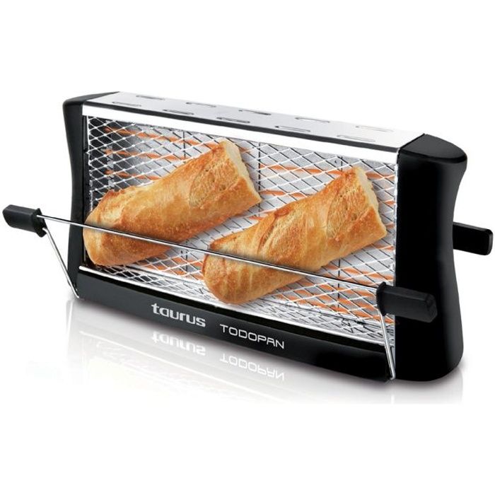 Torradeira taurus todopan - preto - adapta-se a todos os tipos de pão - pot