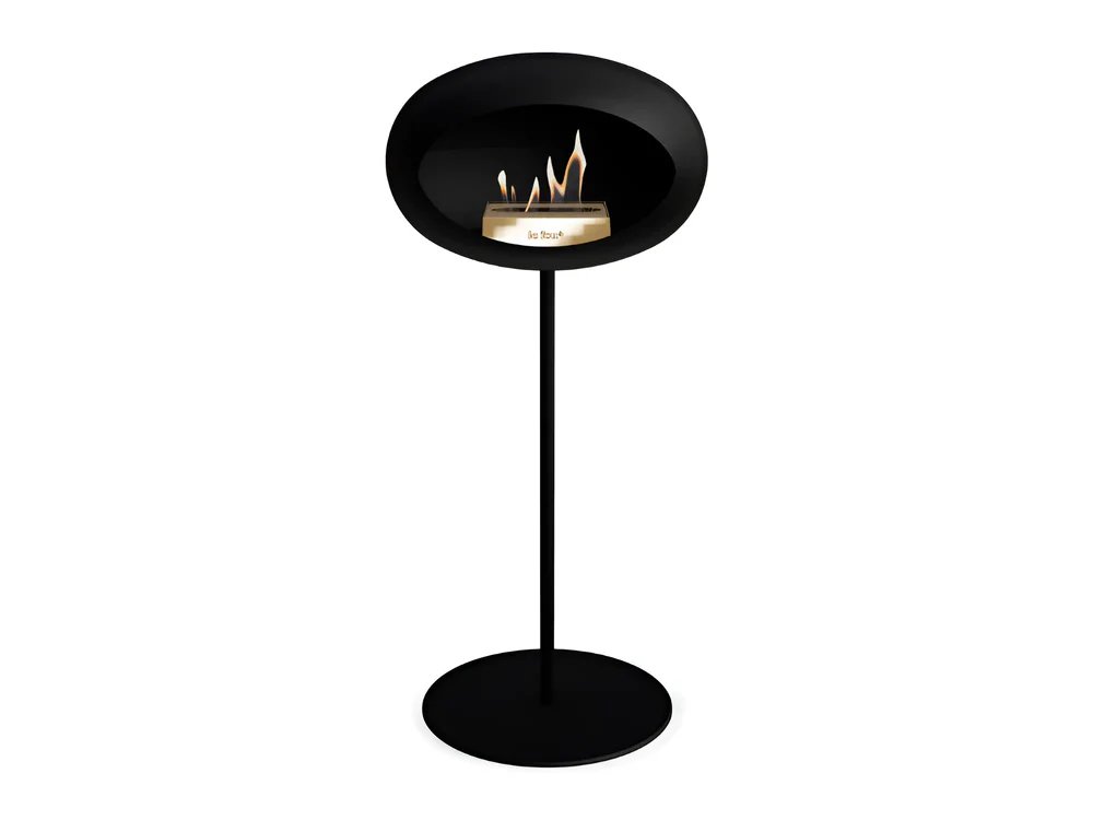 Lareira bioetanol ground steel high black 3