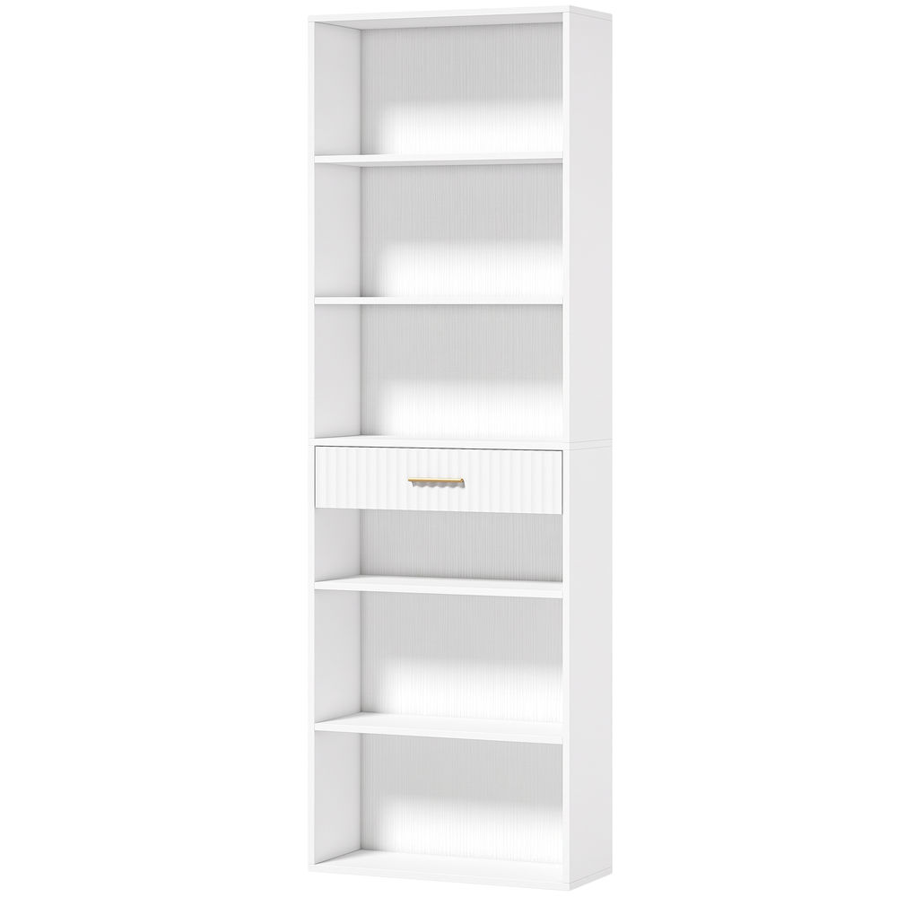 Estante para livro 60x24x182 cm mdf color blanco Homcom