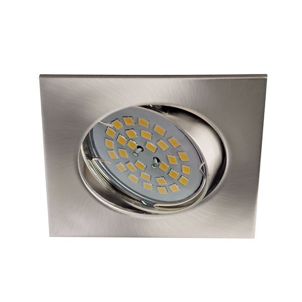 Foco embutido regulável basic níquel quadrado wonderlamp 1xgu10