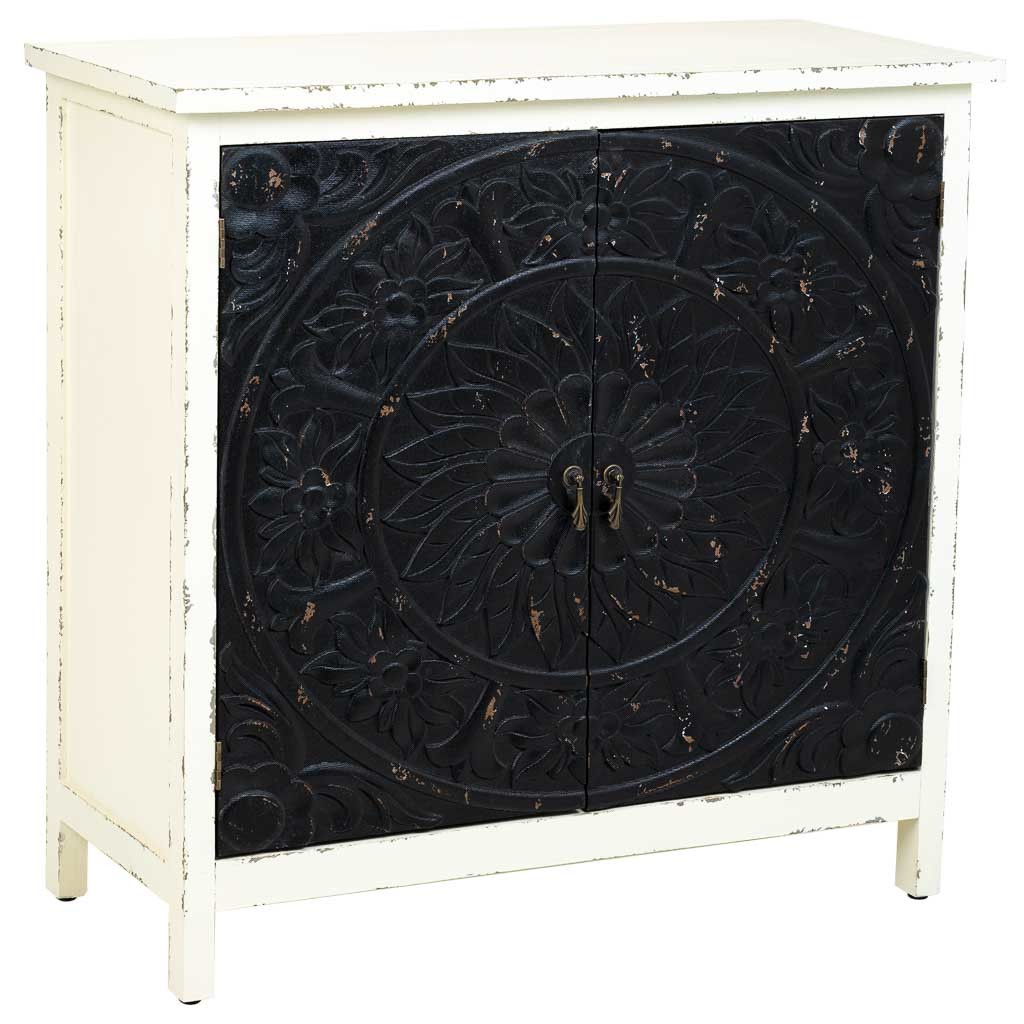 Aparador de madeira com 2 portas 83,5x38x82,5