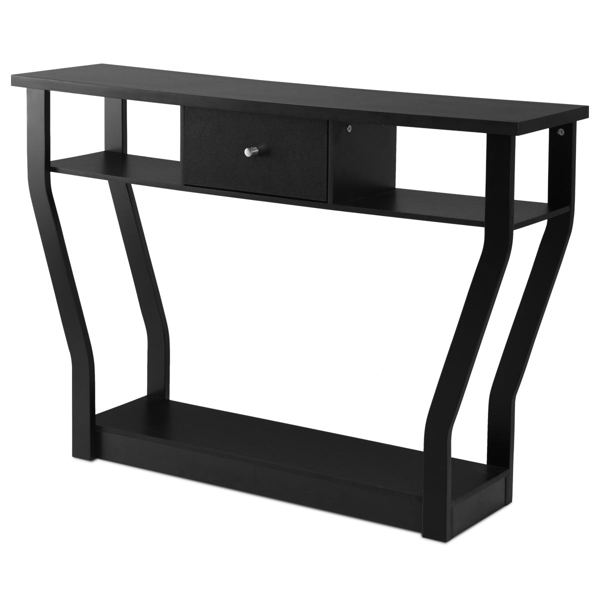 Console vintage 120 x 30 x 81 cm com gaveta e espaço de armazenamento