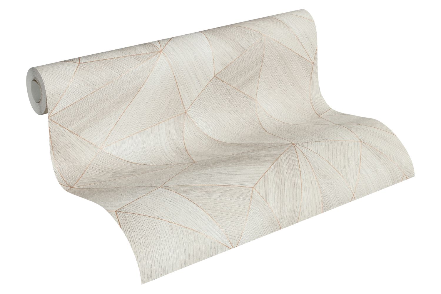 A.s. Création papel de parede motivos geométricos cinzentoedourado