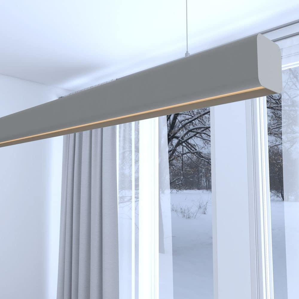 Lámpara lineal techo colgante gris 1,5 m - luz cálida 2700k