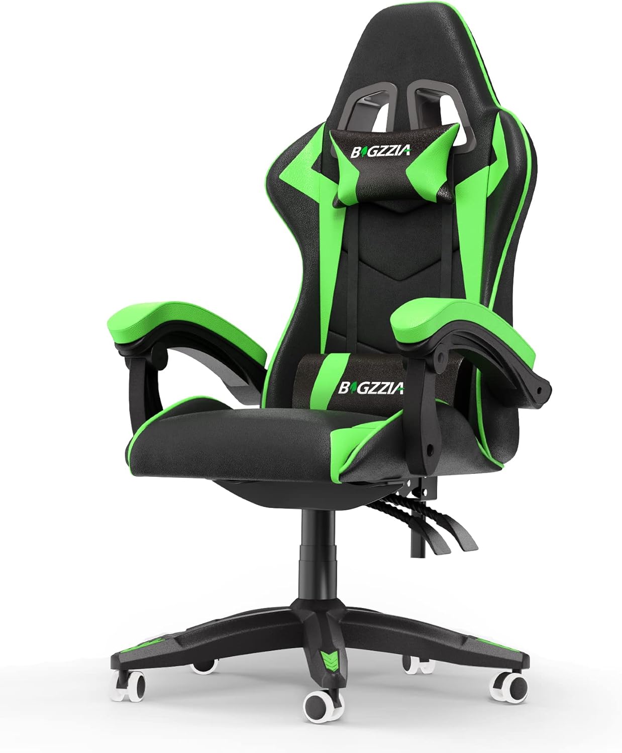Cadeira ergonómica com apoio - preta/verde