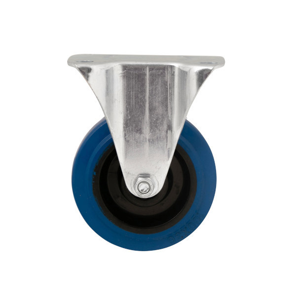 RODA FIXA Ø 10 CM COM CHAPA AZUL