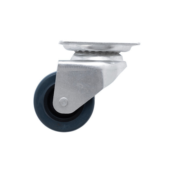 RODA GIRATÓRIA DUPLA Ø 5 CM COM CHAPA