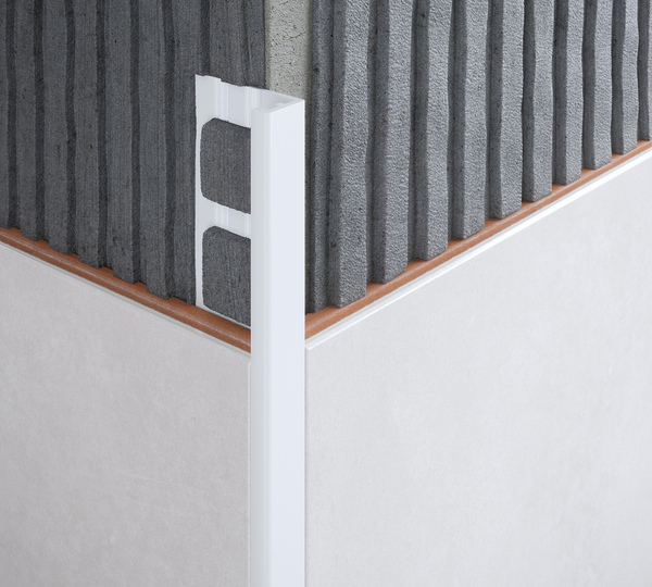 Perfil Canto Reto PVC Branco 12,5 mm Brenner