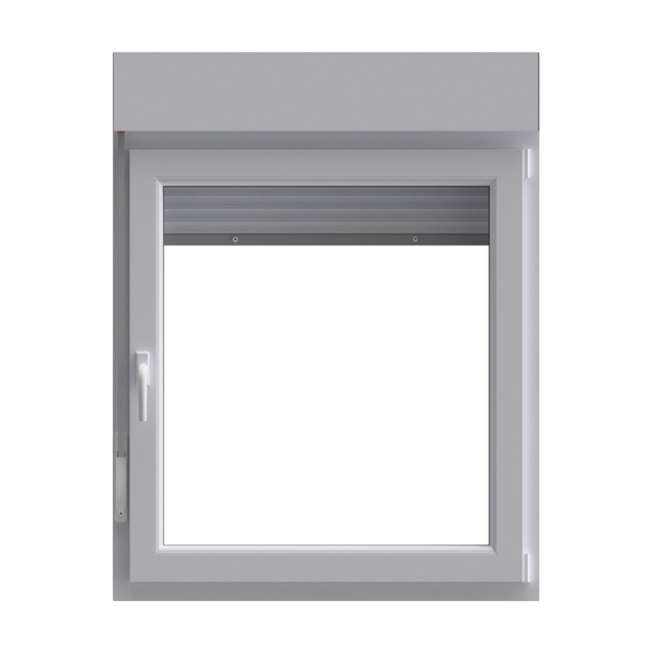 Janela em pvc oscilobatente com Persiana branca 117x80 cm