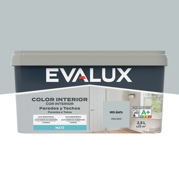 Tinta Interiores Cinzento Ágata 2,5 L Evalux