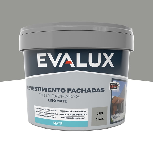 Tinta Exterior Cinzenta 10 L Evalux