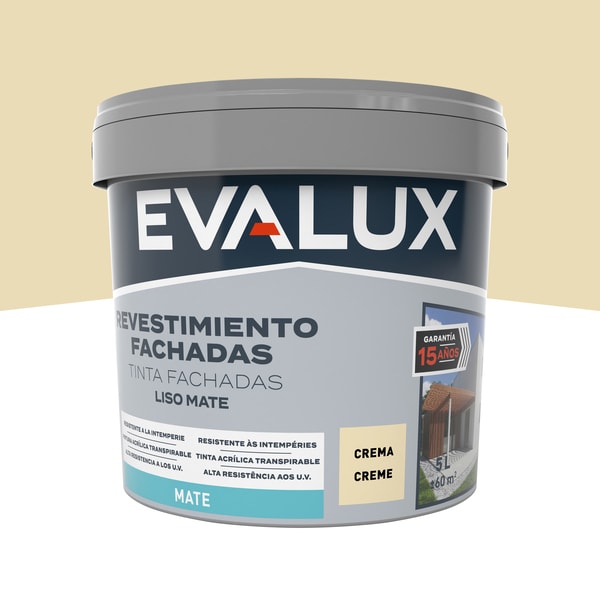 Tinta Exterior Creme 5 L Evalux