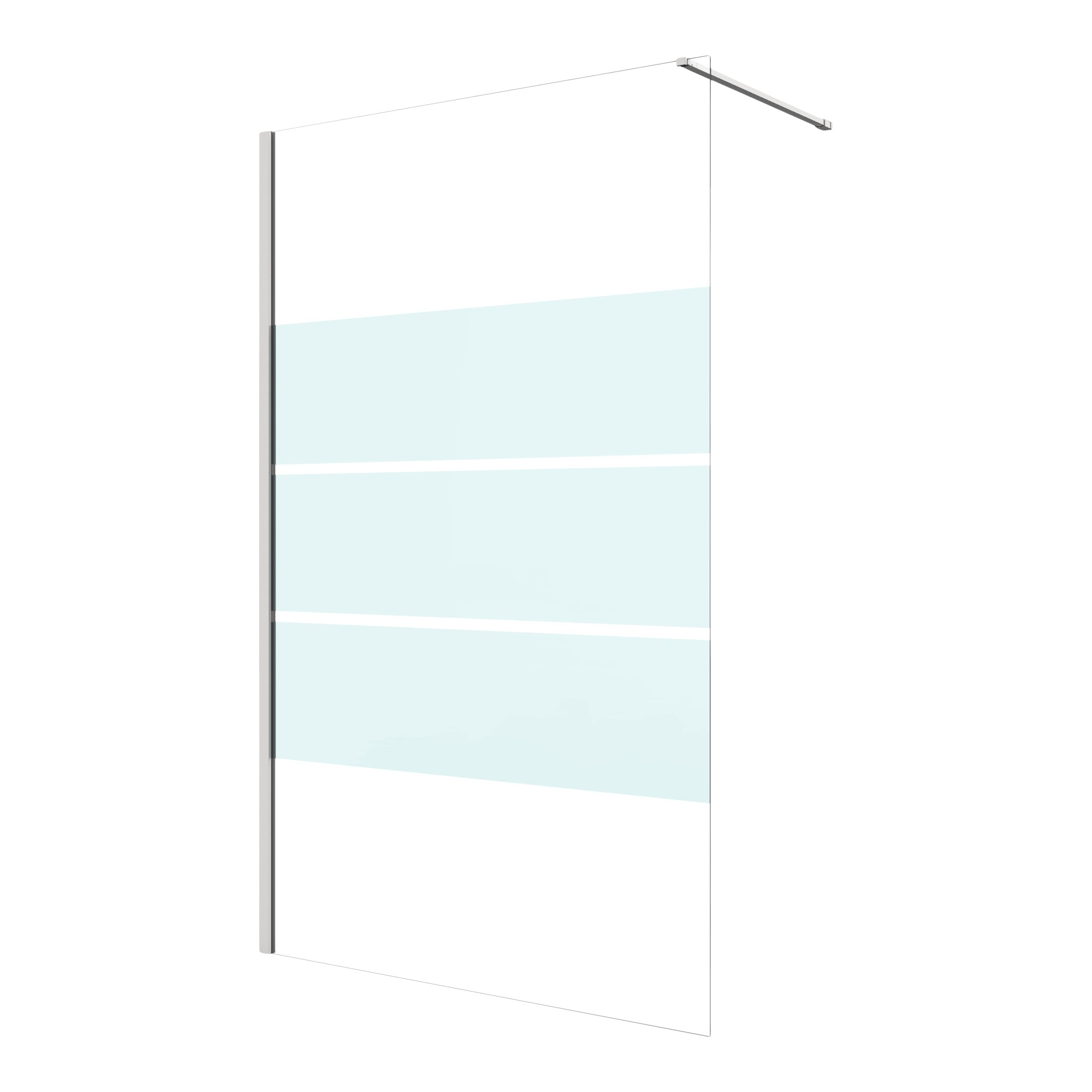 Painel italiano branco com vidro serigrafado 90cm odalia