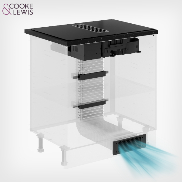 Kit de recirculação por indução com exaustor de 77 cm Cooke & Lewis