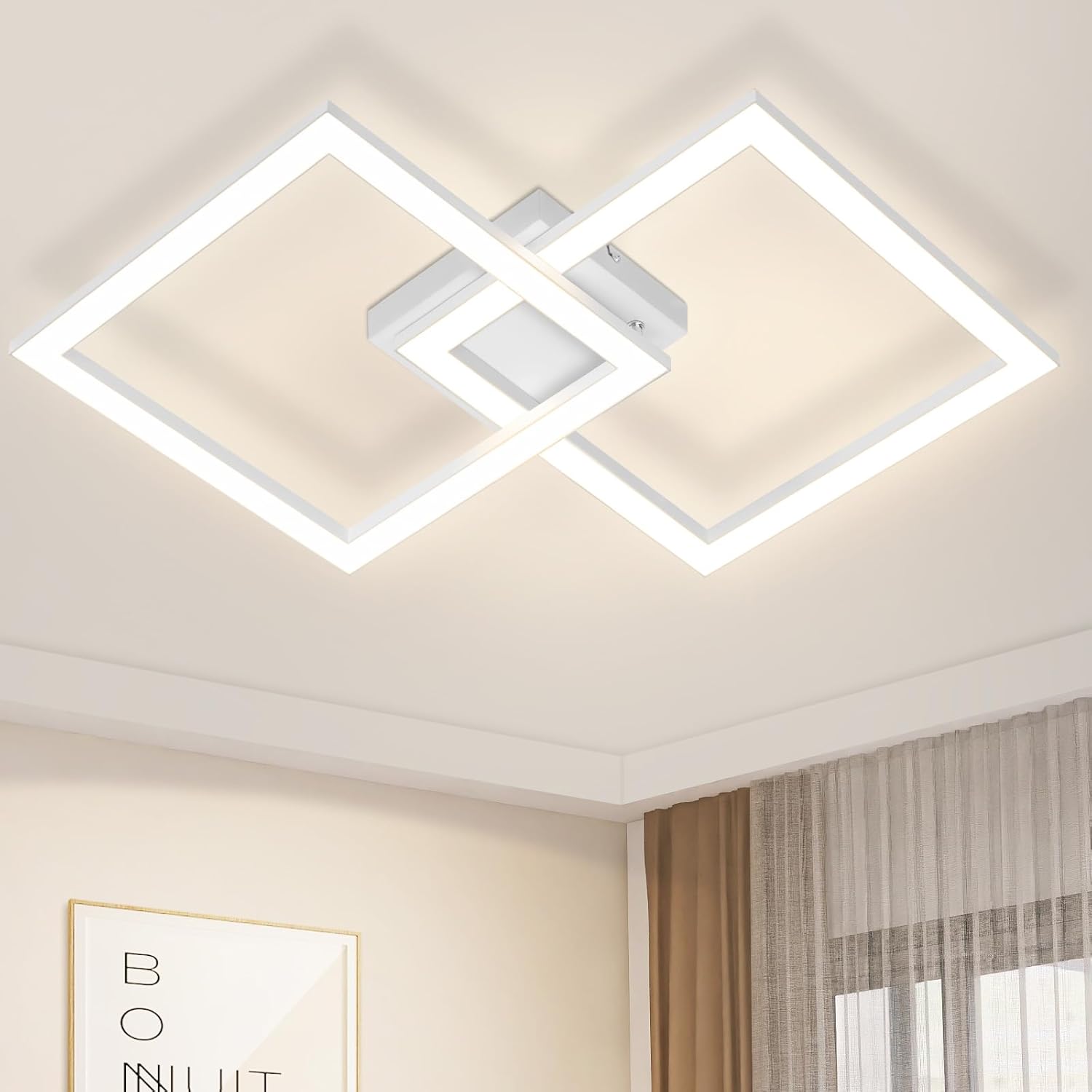 Nettlife plafon LED branco moderno 24w 3000k