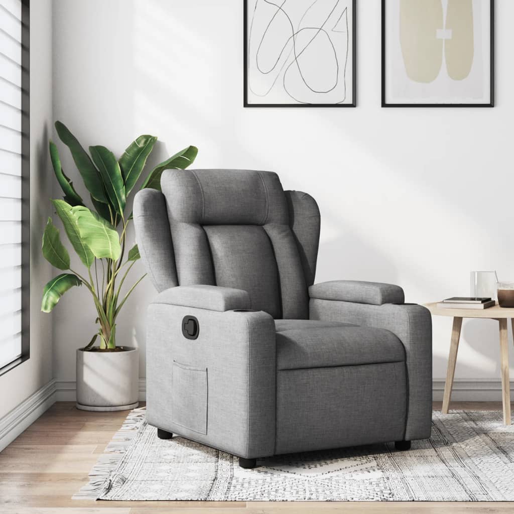 Poltrona reclinável tecido cinzento-escuro ewg2207