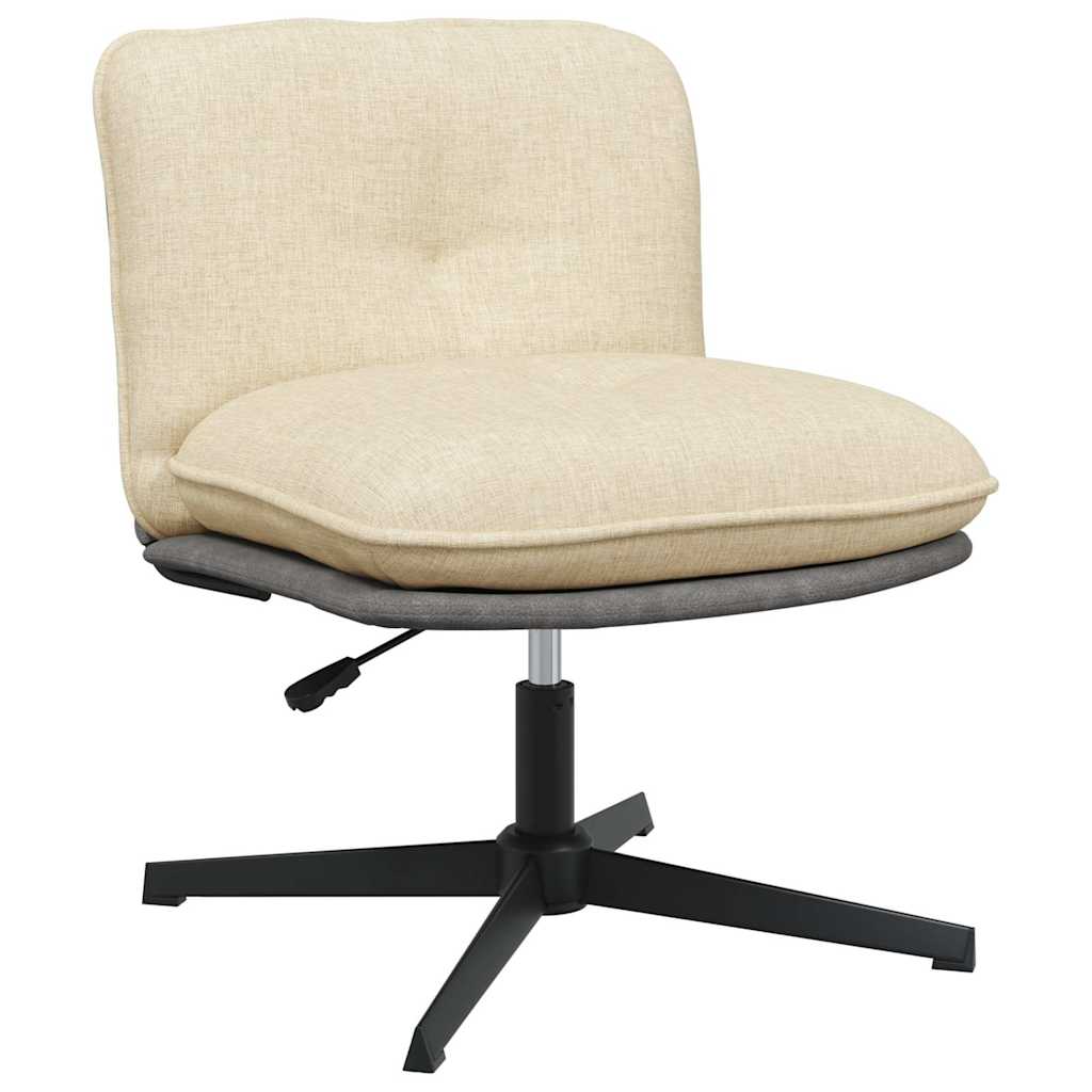 Cadeira de escritório giratória tecido cor creme wf423674
