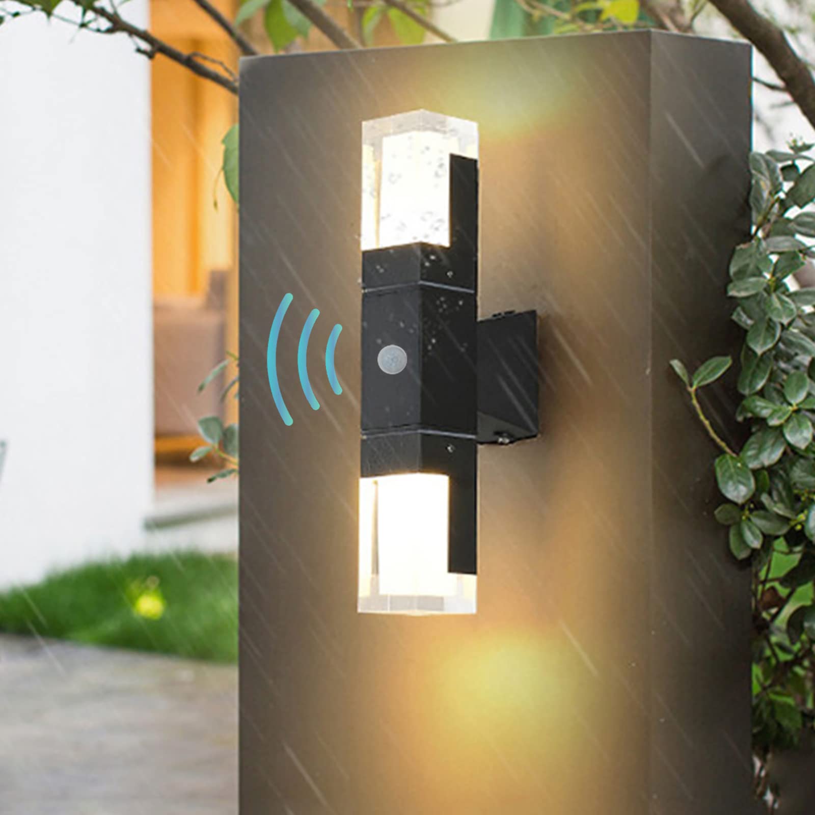 Luminária de parede duplo com sensor 14 w 4000 k