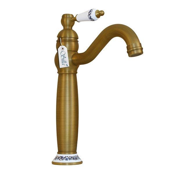 Torneira de lavatório retro, dourado