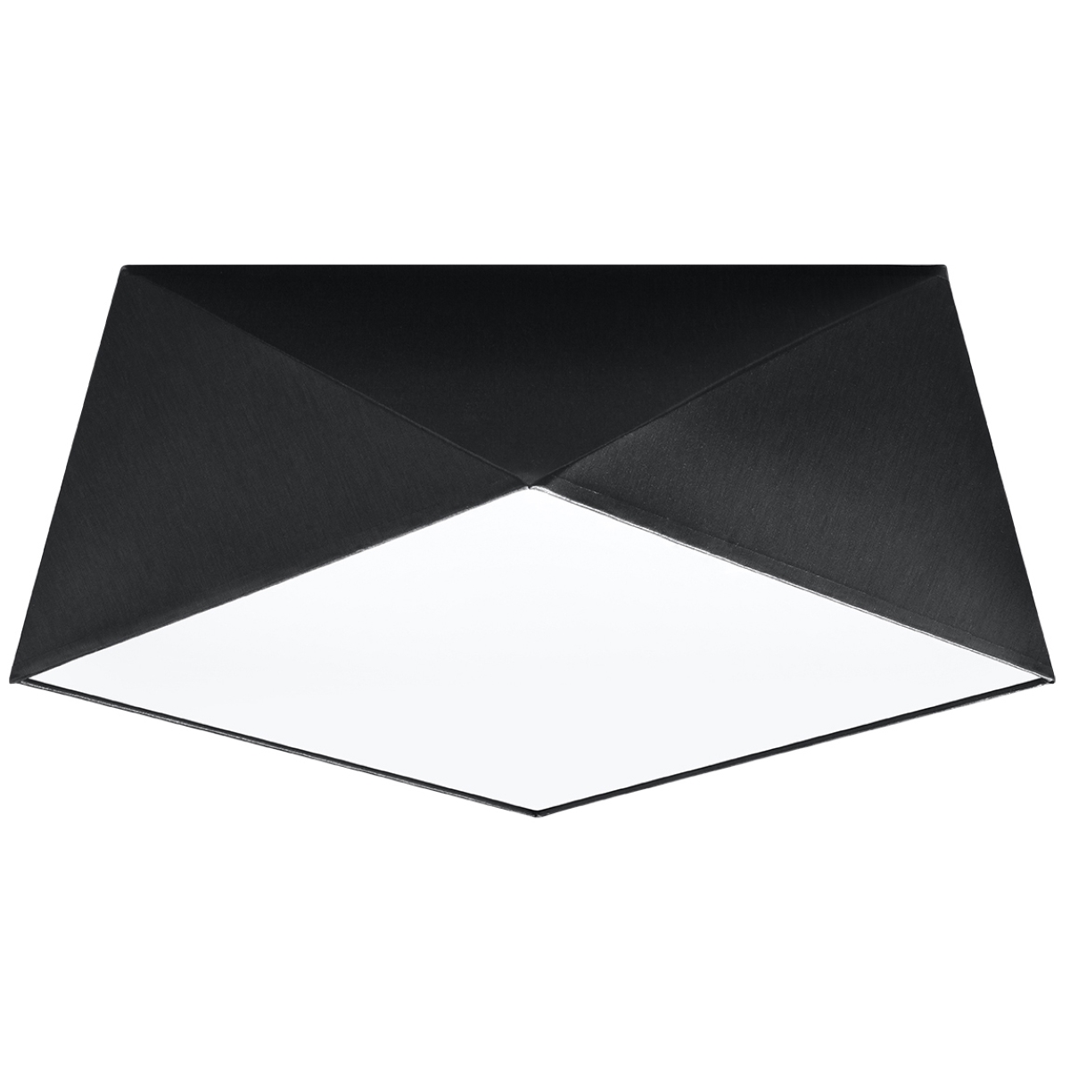Lámpara de techo hexa 2 negro cloruro de polivinilo 35x15x35cm