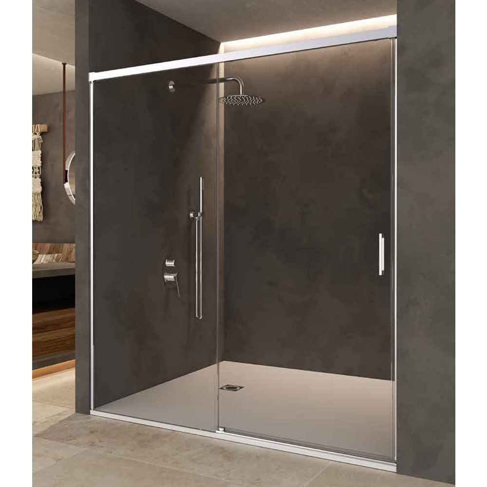 Porta de duche 1 porta 1 lateral | cromado 175cm (adap.171,1-176)
