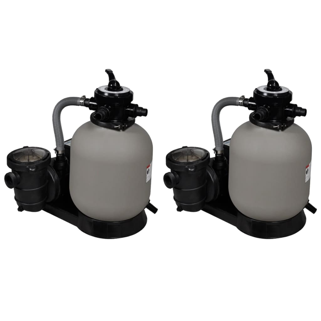 Bombas para filtro de areia vidaxl, pacote com 2, 600 w, 17.000 l/h
