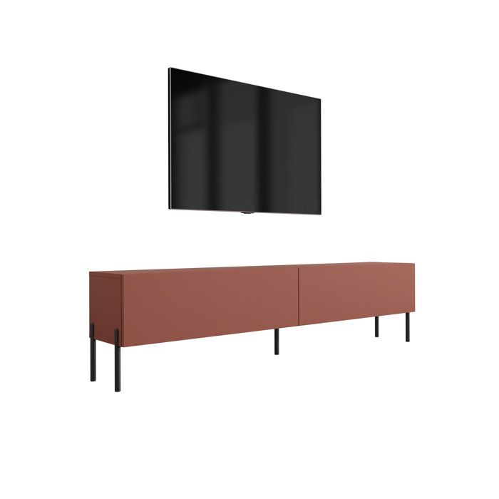 Móvel tv moderno - vermelho tijolo - painéis 16 mm - 1 peça - 170 cm