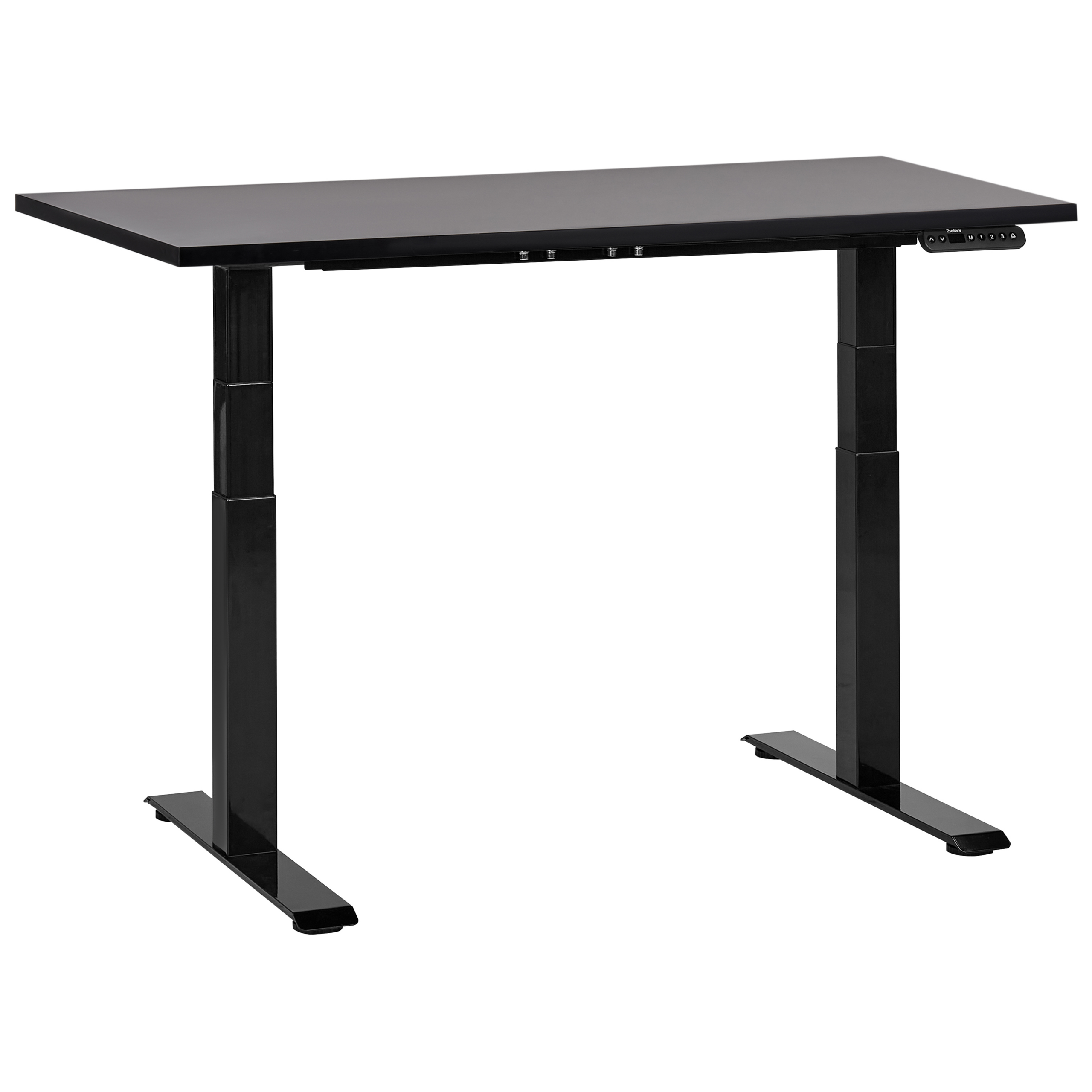 Secretária de pé ajustável eletricamente destines 120 cm 72 cm preto