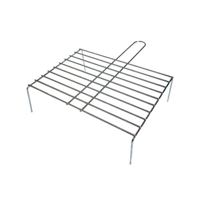 Churrasqueira com pernas para churrasco - zinco - 40x27 cm