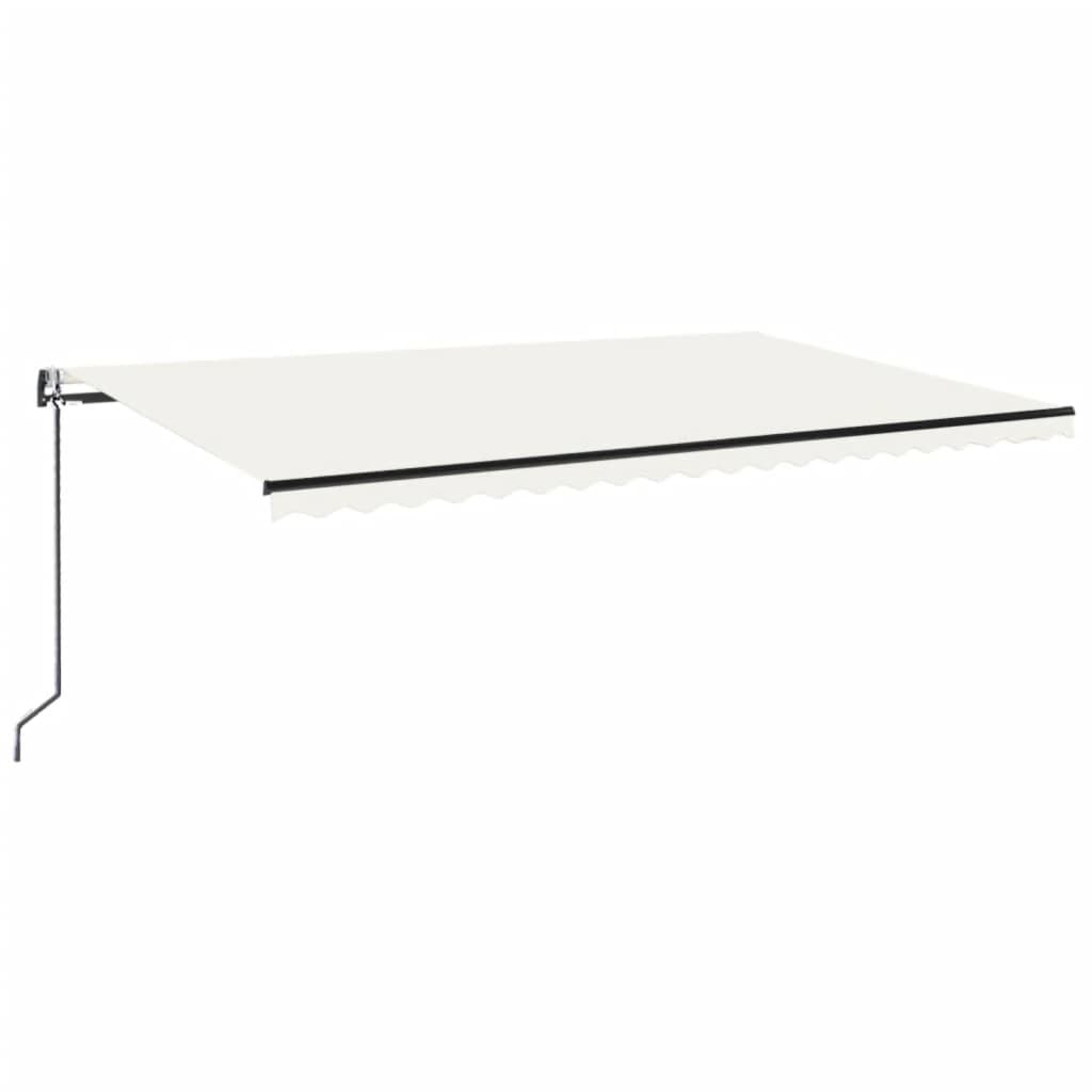 Toldo automático com LED e sensor de vento 500x300 cm cor creme