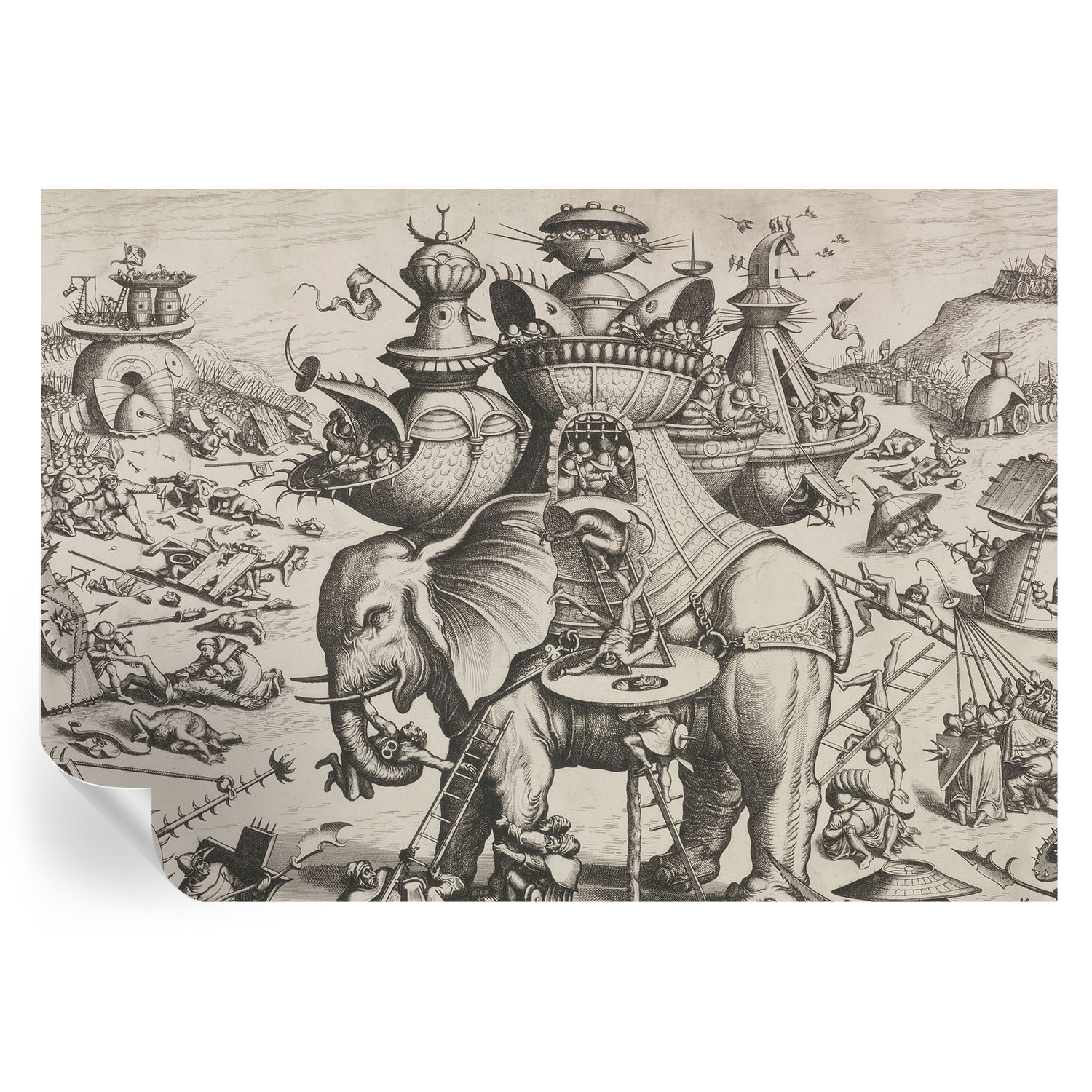 Papel de parede adesivo uma batalha grotesca 208x146 tulup
