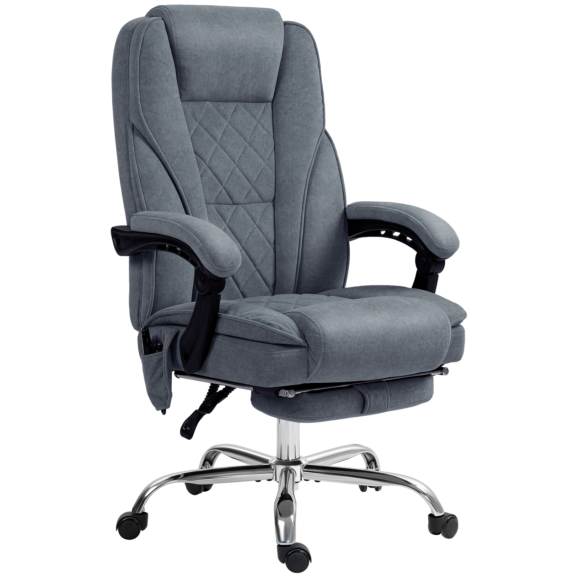Cadeira de escritório veludo cinza escuro 67x72x119 cm