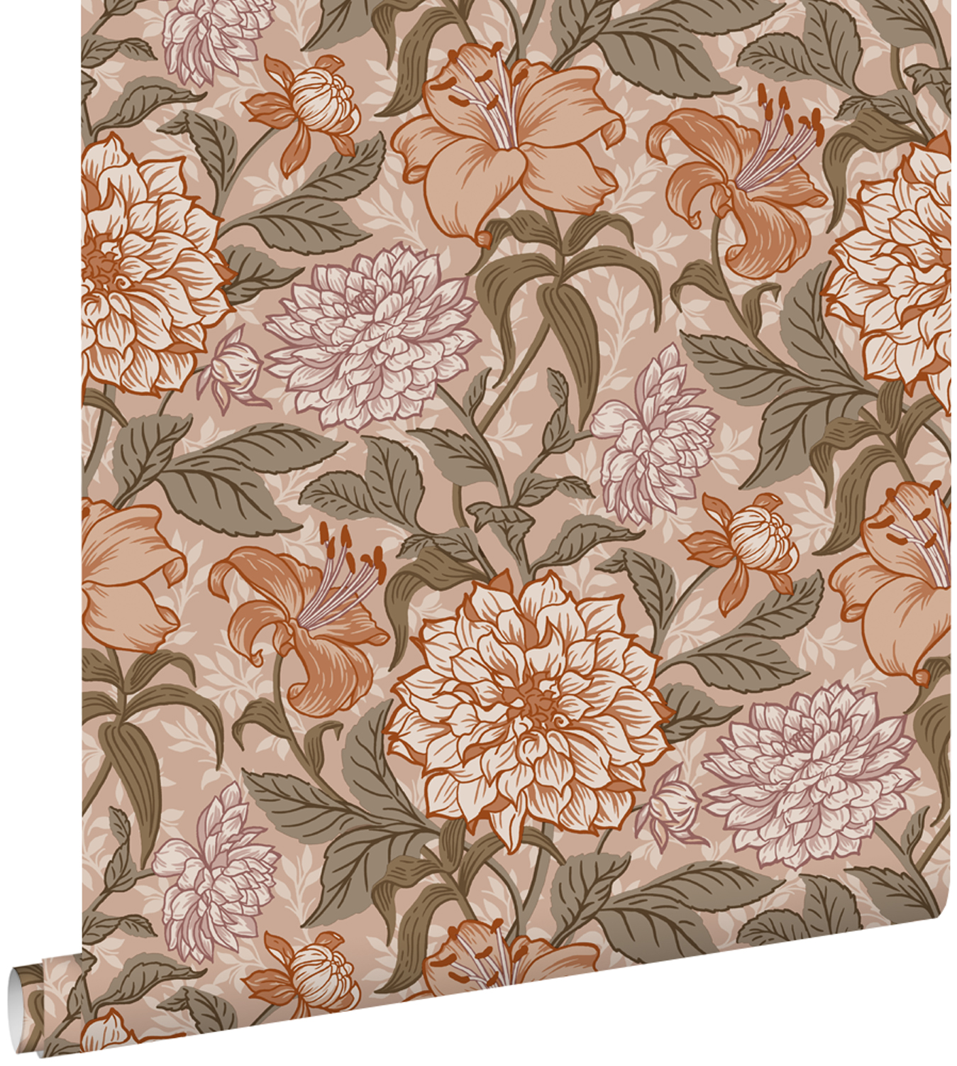 Estahome papel de parede flores vintage 53 cm x 10.05 m 139380