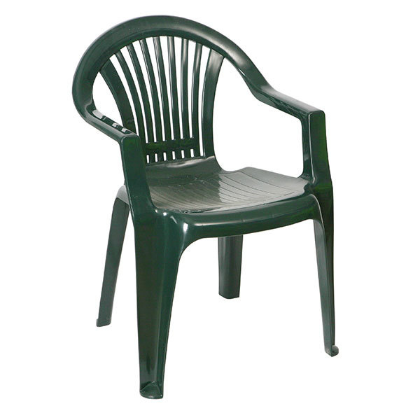 Cadeira de jardim monobloco de resina Braga 54x56x80cm