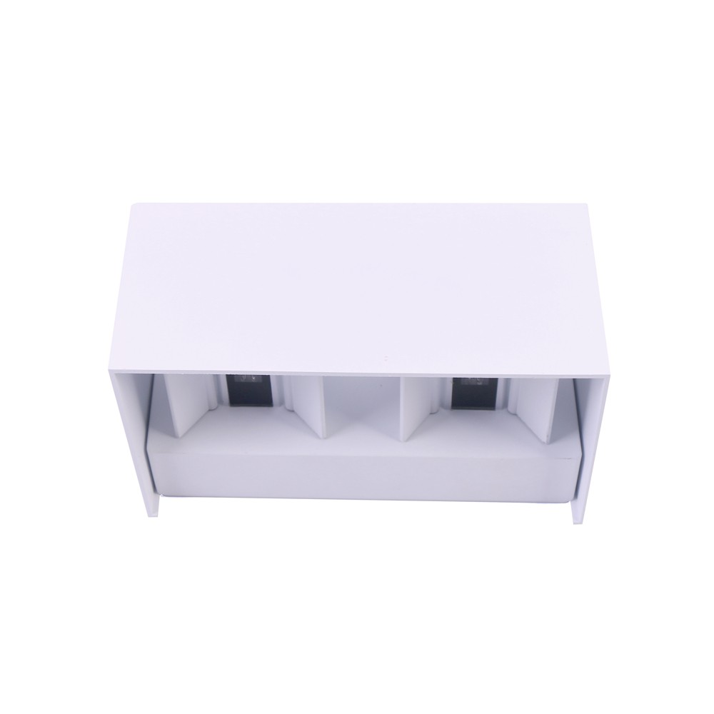 Aplique de exterior LED leva ii retangular branca com 4 luzes neutras ip54
