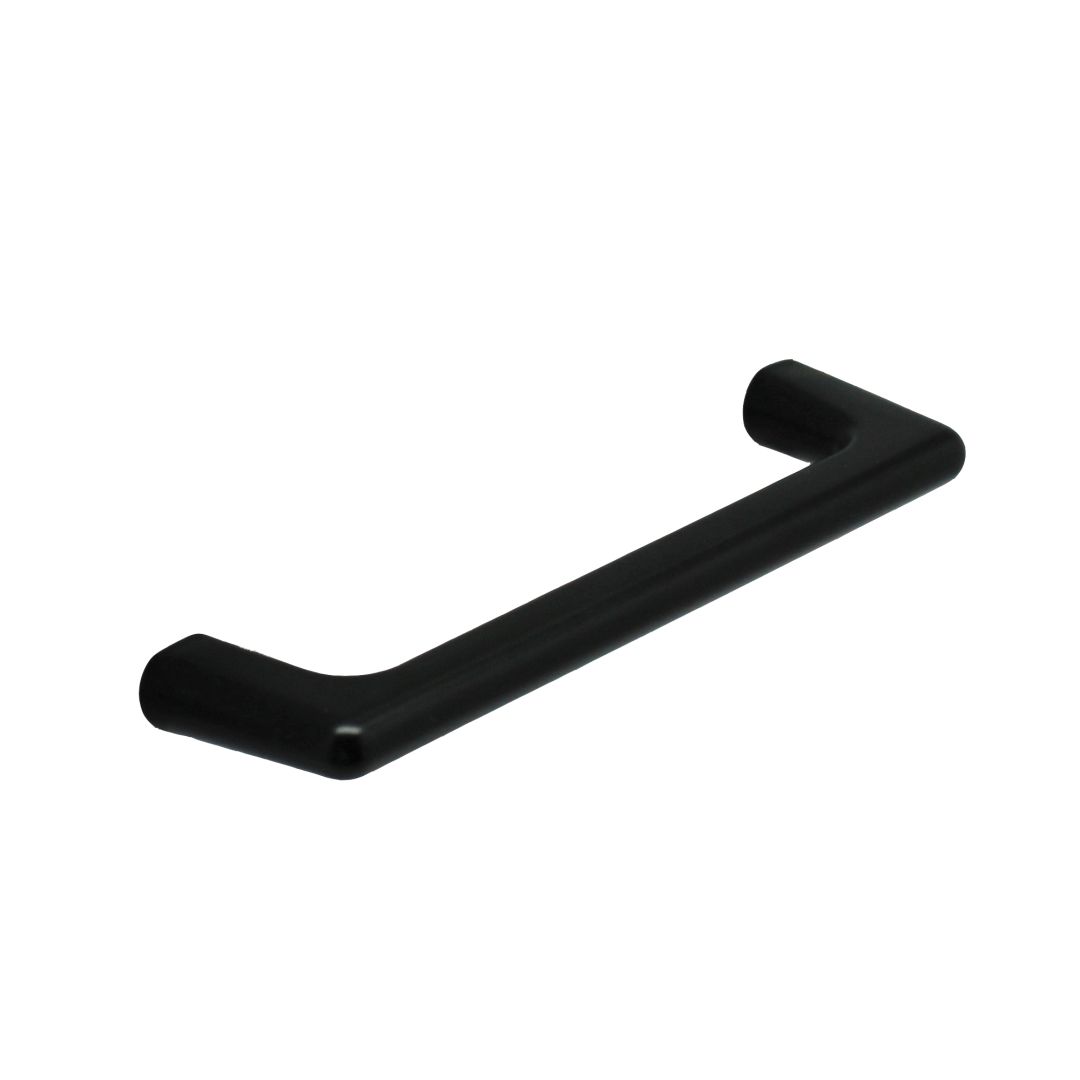 Puxador para móveis zamac acabamento preto mate 128 mm