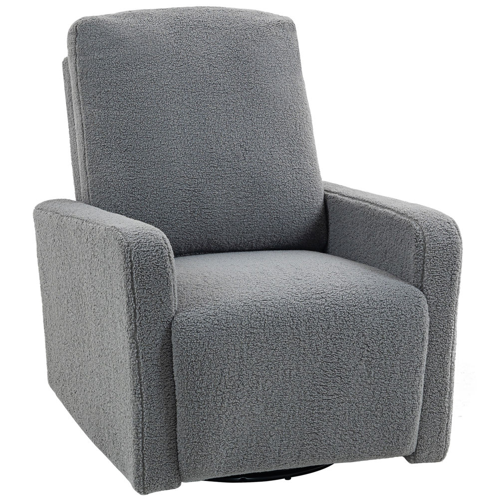 Poltrona reclinável 76x94x100 cm poliéster color gris Homcom